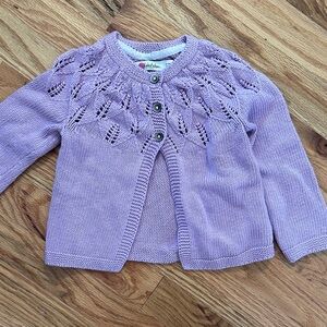 Baby Boden Lavender Knit Cardigan